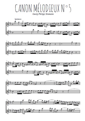 Georg Philipp Telemann - Canon mélodieux N°5